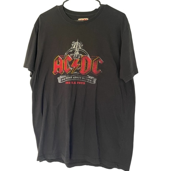 AC/DC Those About to Rock We Salute You Tee Shirt Black Size Large - Picture 1 of 6